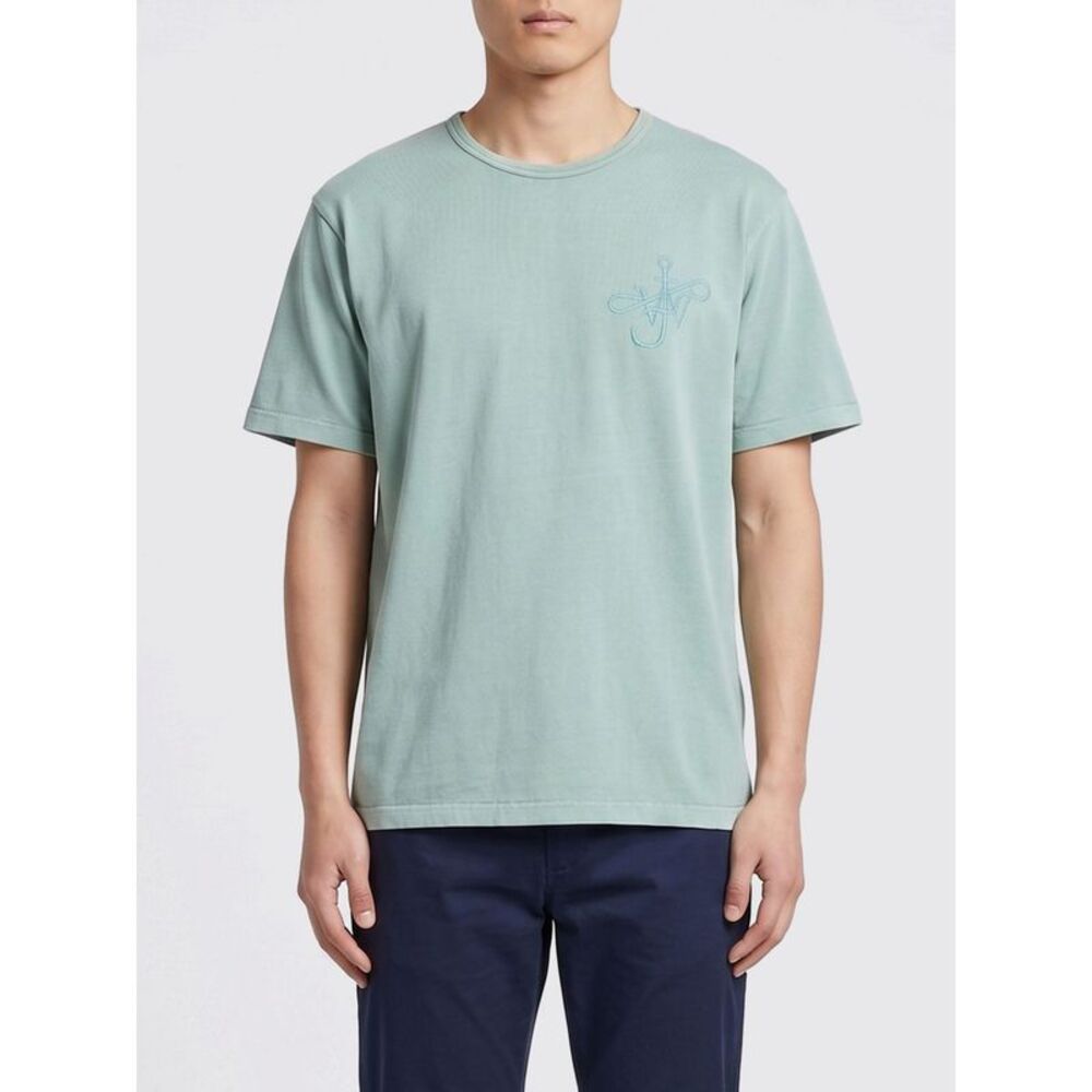 Jw Anderson Men Cotton T-Shirt With Monogram Jw Anderson